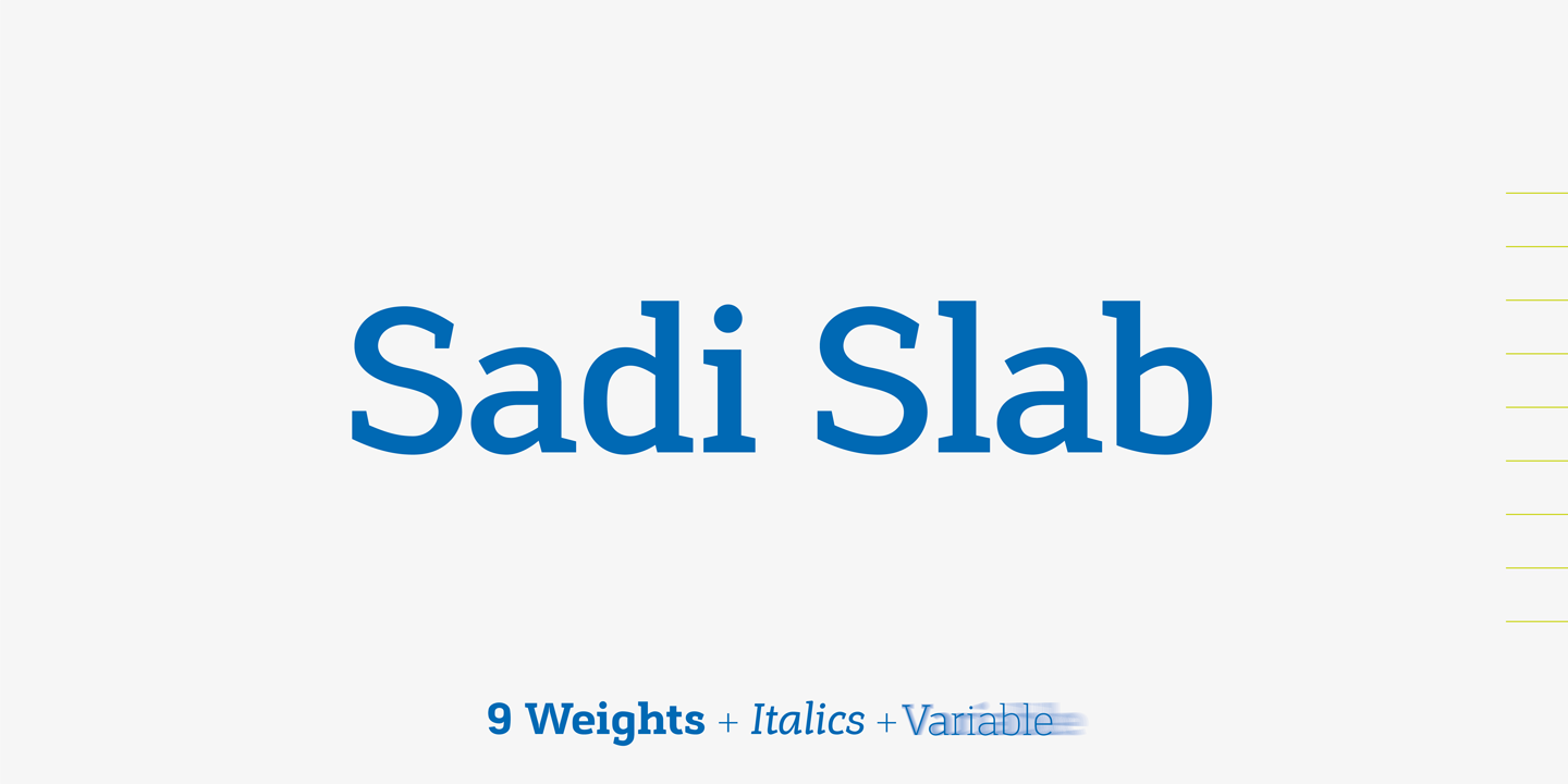 Sadi Slab Font preview